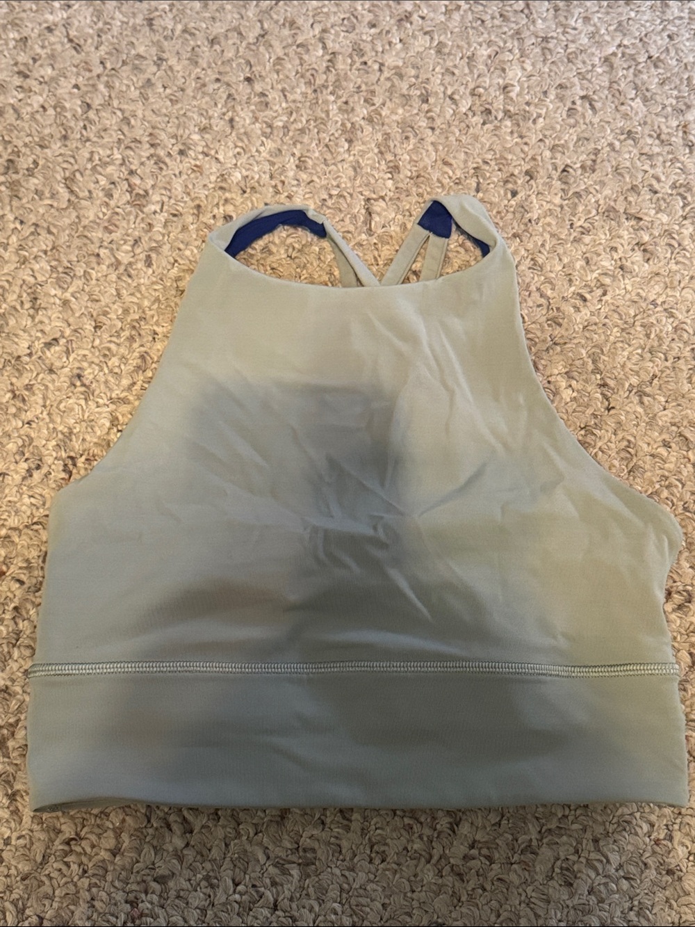 Lululemon High-Neck Sports Bra with Dual-Strap Back